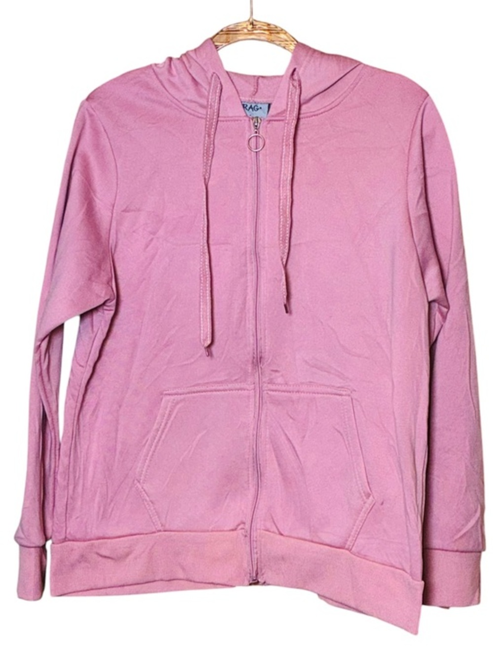 Rag Clothing Brand Pink Hoodie Full Zipper Luxe Feel